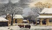 George Durrie Home to Thanksgiving oil painting picture wholesale